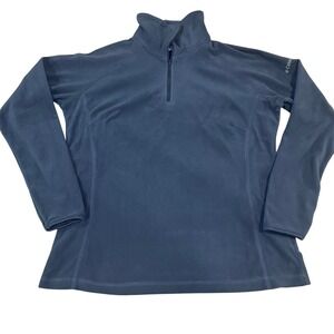 Columbia Fleece Pullover Women's XL Gray Quarter Zip Long Sleeve Gorpcore Soft